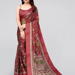 KALINI Red & Green Floral Saree-picture-25