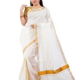 Rst R Selvamani Tex Zari Pure Cotton Kasavu Saree-44