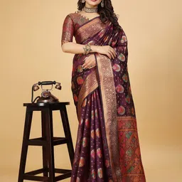 K 5 Fashion Embroidered Organza Saree-image-39