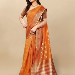 Sidhidata Ethnic Motifs Woven Design Zari Kota Saree-image-92