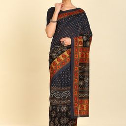 Soch Black Printed Bandhani Saree-picture-53