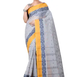DipDiya Ethnic Motifs Woven Design Pure Cotton Taant Saree-picture-42