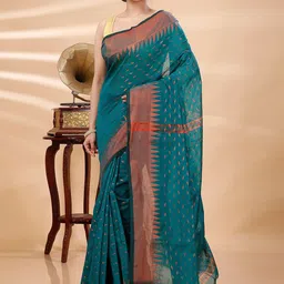DipDiya Geometric Woven Design Taant Saree-picture-37