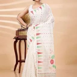 DipDiya Floral Woven Design Taant Saree-27