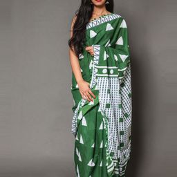 JAIPURI PRINT Pure Cotton Bagru Saree-image-36
