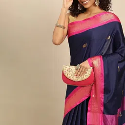 KALINI Ethnic Motifs Woven Design Zari Pure Silk Saree-image-73