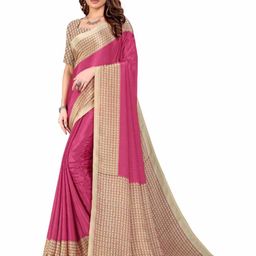 VIMLA Checked Printed Border Saree-63