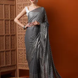 Anouk Ethnic Motifs Printed Pure Georgette Saree-image-8