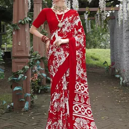 Sitanjali Floral Printed  Pure Georgette Saree-36