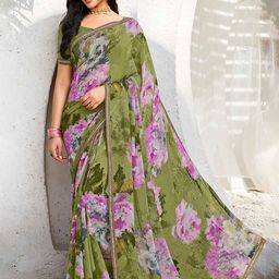 Laxmipati Floral Printed Embroidered Saree-image-44