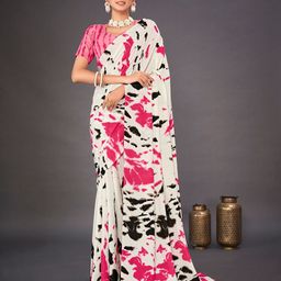 KALINI Tie and Dye Pure Crepe Saree-15