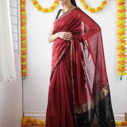 KALINI Ethnic Motifs Woven Design Silk Blend Kanjeevaram Saree-15