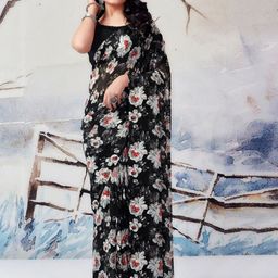 Sanwariya Silk Floral Printed Pure Georgette Bagh Saree-14