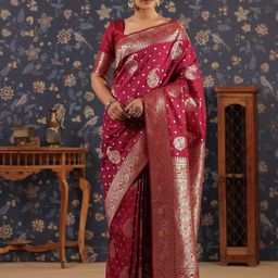 House of Pataudi Ethnic Woven Design Banarasi Saree-40