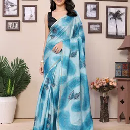 Panzora Checked Zari Printed Ready to Wear Saree-12