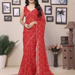 Mitera Ethnic Motifs Printed Ready to Wear Saree-image-92