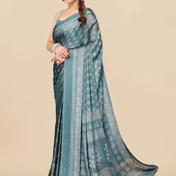 KALINI Abstract Printed Block Print Saree image 2