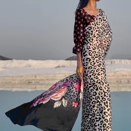 Anouk Ethnic Printed Pure Crepe Saree With Matching Blouse image 2