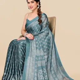 KALINI Abstract Printed Block Print Saree image 4
