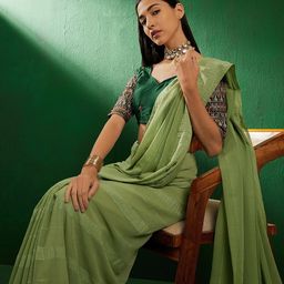 Sangria Embroidered Vichitra Silk Saree-picture-13