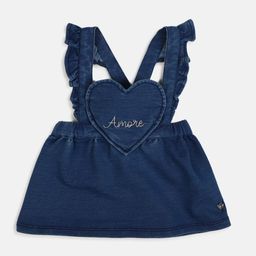 Chicco Girls Printed Denim Cotton Skirt Dungaree-picture-35