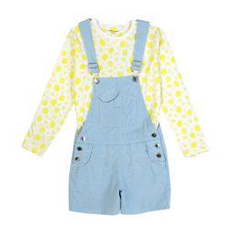 Gini and Jony Girls Printed Denim Dungarees-image-42