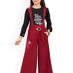 Hunny Bunny Girls Printed Dungaree With T-Shirt-image-21