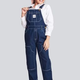 Olele Girls Raw Cotton Denim Dungaree-image-16