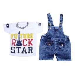 BAESD Infants Slim-Fit Denim Dungarees With T-Shirt-34