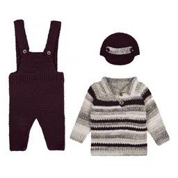 WINDROP SOLUTIONS Self-Design Woolen Dungaree With T-Shirt-image-36