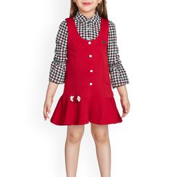 Peppermint Girls Shoulder Straps Corsage Detailed Pinafore Dress-image-26