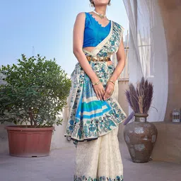 KALINI Abstract Printed Mysore Silk Saree image 2