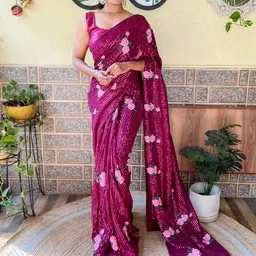 Mitera Sequin Embellished Saree-picture-41