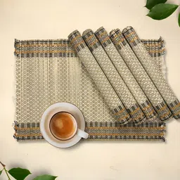 Peepul Tree 6-Pcs Beige Grass Table Placemats-13