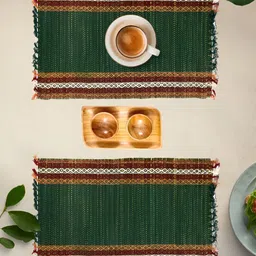 Peepul Tree  Set Of 2 Green Grass Table Placemats-image-13