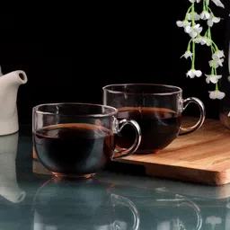 INCRIZMA Transparent Set Of 2 Solid Glass Transparent Cups-51