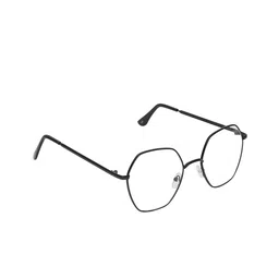 ALIGATORR Unisex Clear Lens & Black Sunglasses with UV Protected Lens-52