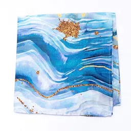 Bubber Blu Men Ocean Printed Microfiber Pocket Square-image-12