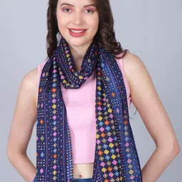 Anouk Women Blue Printed Scarf-47