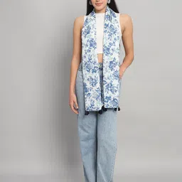 HANDICRAFT PALACE Floral Printed Cotton Scarf image 3