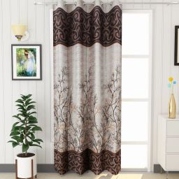 210 cm (7 ft) Polyester Semi Transparent Door Curtain Single Curtain-14