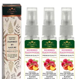 Menjewell Set Of 3 Red Berries Peach Cocktail Eau De Parfum-53