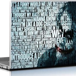 PIXELARTZ Laptop Skin - Dark Knight Joker Typographic - HD Quality Vinyl Laptop Decal 15.6-image-72
