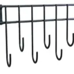 Containers Kitchen Rack Black Powder Coated Laddle Hook Rail for Kitchen Hanging Steel-image-49