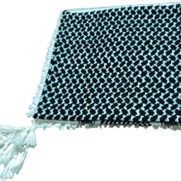 Printed Cotton Blend Men White, Beige Scarf-40