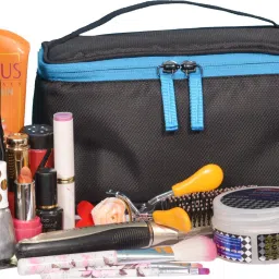 Women Black Cosmetic Bag-image-3
