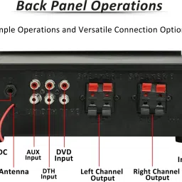 wrx Amplifier Bluetooth USB AUX Input FM Radio SD Card Slot MIC Input Remote Control 160 W AV Power Amplifier image 3