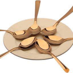 6PC gold tea spoon Stainless Steel Tea Spoon, Sugar Spoon Set-10