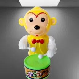 primefair Drummer Key-Operated Monkey Toy for Baby with Drumming and Dancing Action Toy image 3