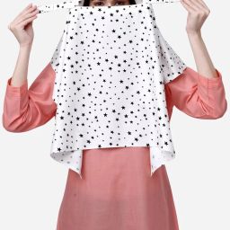 Printed Pure Cotton Women White, Black Fancy Scarf, Scarf-image-47